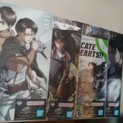 一番くじ　進撃の巨人～獣の巨人は俺が仕留める～　F賞　クリアポスター　4種