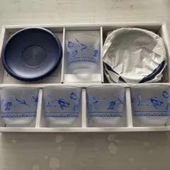 KAMAY ガラスコップ ＆茶托5客セット