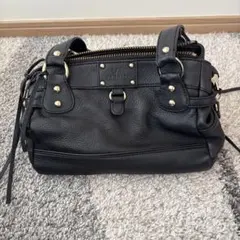 LEQUIPE YOSHIEINABA ブラックレザーハンドバッグ