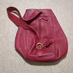 オールド COACH ショルダーバッグ 肩掛け 巾着 レザー 赤 9929 - メルカリ