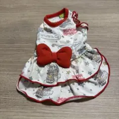 犬服 キャラクター柄 フリルドレス