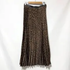 【SALE】 ZARA ザラ レオパード柄 プリーツスカート