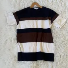 ☆美品☆グローバルワーク ボーダーTシャツ 夏　デート　半袖　S