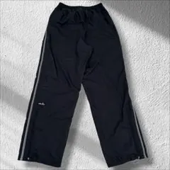 エレッセ　ストレート　ジャージーパンツ　裏地メッシュ　ウエストゴム　ドロスト　黒