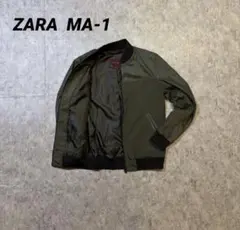 ZARA MAN MA-1 ナイロンブルゾン カーキ