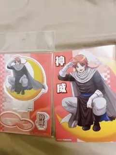 銀魂×ドン・キホーテ　コラボグッズ　神威　アクリルスタンド　ラメ缶バッジ