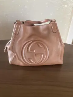 GUCCI ソーホー キャンバス レザー2way バッグ インターロッキングG