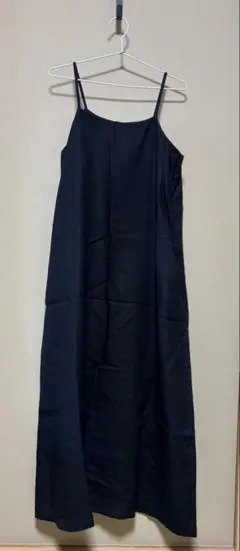 URBAN RESEARCH DOORS リネン ブラックキャミワンピース