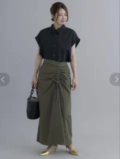 Te chichi テチチ　ロングタイトスカート カーキのサムネイル
