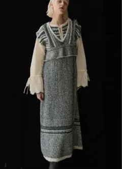 knit at random shaggy geometric pat