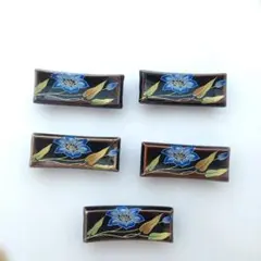 花柄陶器製箸置き5個セット