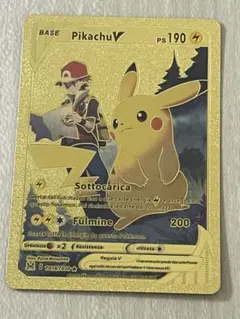 海外版 ポケモンカード Pikachu V ゴールド仕様