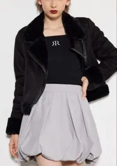 rienda フェイクファーライダースムートン