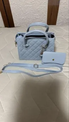 水色 キルティング ショルダーバッグ 残り1品です 値下げしました