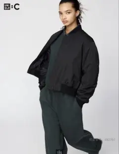 UNIQLO C ボマージャケット 黒 L ブラック