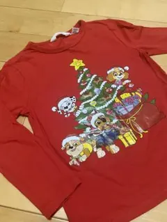 H&M クリスマスパウパト 長袖カットソー 110センチ