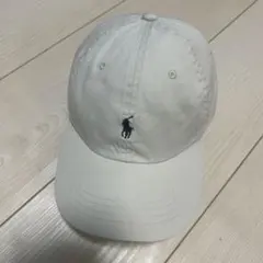 大幅値下げPoloRalphLaurenキャップホワイトポニー刺繍男女兼用洗濯済