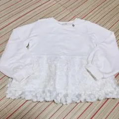 通園 通学 プティマイン 長袖 ペプラムトレーナー120