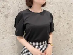 美品 M-premier タックスリーブカットソー ブラックのサムネイル