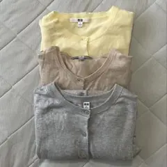 UNIQLO ボタン付きカーディガン 3色セット