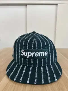 Supreme バケットハット ピンストライプ ネイビー レッド S/M - メルカリ