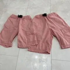 GUキッズ　ハーフパンツお揃い120,140㎝