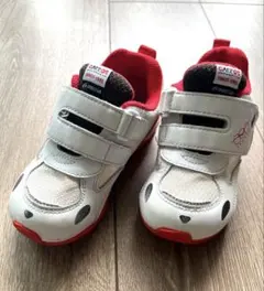 キャロットかもめ キッズスニーカー ホワイト レッド 16.5㎝ 電車 男の子