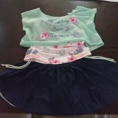 花柄セパレート水着 120cm　マザウェイズ