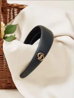 ダーリッチ レザーカチューシャ 黒のサムネイル