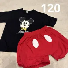ディズニー しまむら リトシー Littc ミッキー 半袖 上下セット 120