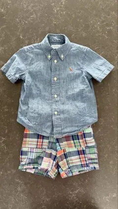 【美品】Ralph Laurenラルフローレン ポロシャツとパンツセット18M