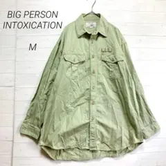 BIG PERSON INTOXICATION 長袖コットンシャツ厚手　M　古着
