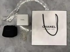 CHANELアクセサリー空箱　ピアス•ネックレス　ベロア保存ケース　ショップ袋 CHANELアクセサリー空箱 ピアス•ネックレス ベロア保存ケース