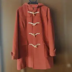 ダッフルコート　大きいサイズ　表記サイズ44　アンゴラ60%毛40%　エンジ色