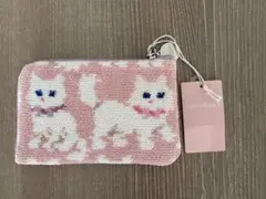 フェイラー　モフモフネコチャン　L字ポーチ