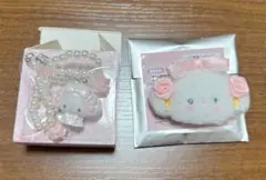 サンリオ ホワイトフリルデザイン シークレットストラップこぎみゅん　ヘアクリップ