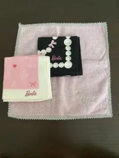 Barbie バービー　ハンカチ　3点まとめ売り