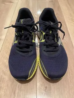 最終値下げ　adidas ランニングシューズ 25cm 紺×黄 美品