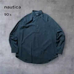 かず様専用1453 古着90年代nauticaレーヨン混シャツノームコア無地ビン