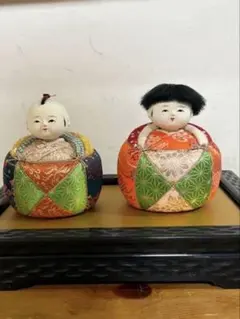 ☆幼人形 赤と緑の着物 陶器製 - メルカリ