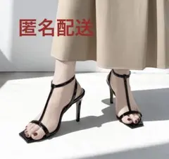 新品未使用 mamian マミアン ストラップサンダル 【ブラック】S パンプス