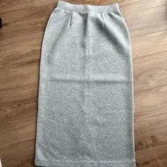 グレー タイトスカート ウエスト調整紐付き