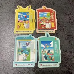 ポケセンオンライン限定 非売品ステッカー4枚セット ホロ入 ピカチュウ