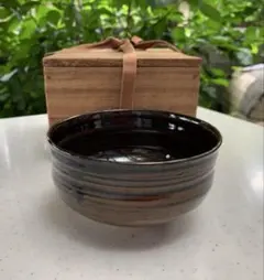 浜田晋作 (父は人間国宝)柿釉茶碗 木箱付き 浜田晋作 (父は人間国宝)柿釉茶碗 木箱付き - メルカリ