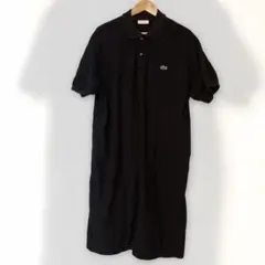 LACOSTE ポロワンピース ブラック - メルカリ