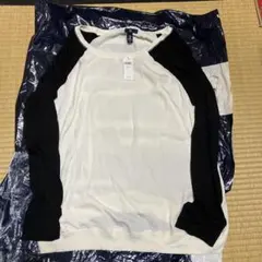 新品タグ付きホワイト/ブラック 長袖Tシャツ XL