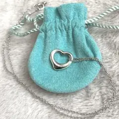 【美品・磨き済】ティファニー オープンハート ネックレス　ミニ　SV925