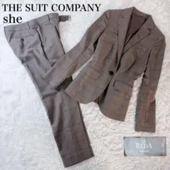THE SUIT COMPANY she REDA パンツ スーツ チェック