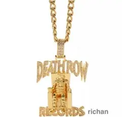 DAETH ROW RECORDS 【デスロウレコード】ネックレス　ゴールド