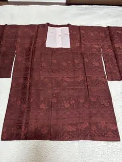 日本のヴィンテージ着物羽織、ジャケット、赤茶色